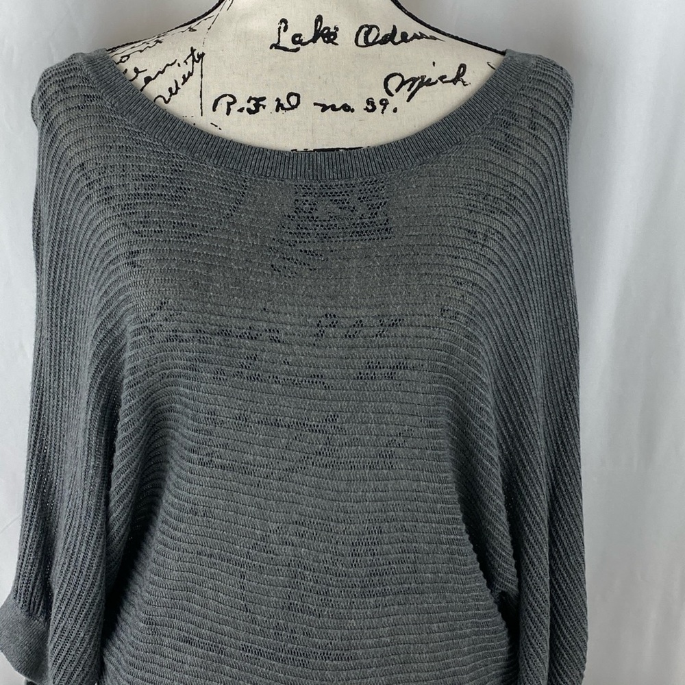 Express grey loose fit short sleeve sweater